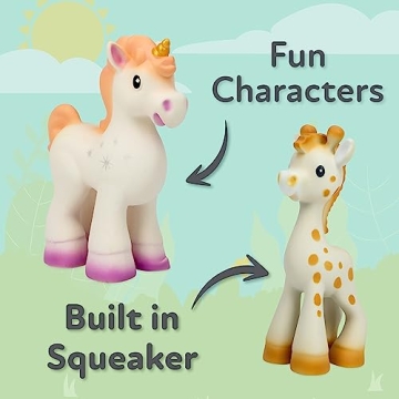 Nuby Jackie The Giraffe Teething Toy - Natural Rubber Fun