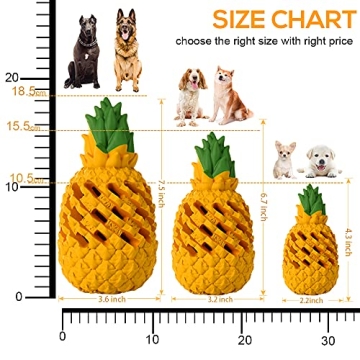 M.C Works Durable Pineapple Dog Chew Toy for Aggressive Chewing