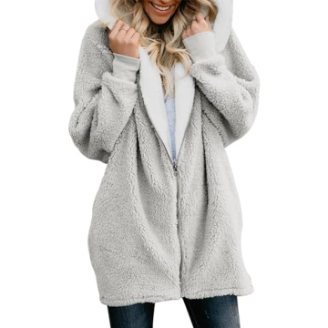 ReachMe Cozy Oversized Sherpa Jacket for Women