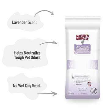 Nature's Miracle Dog Bath Wipes - 100 Count Lavender Scent