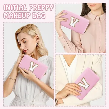Personalized Pink Makeup Bag - Travel Toiletry Pouch