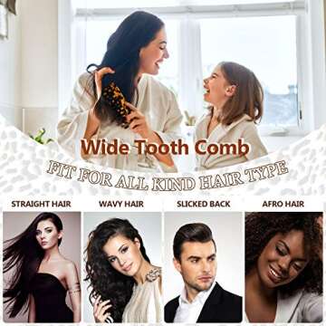 Patelai Wide Tooth Detangling Comb for Curly Hair
