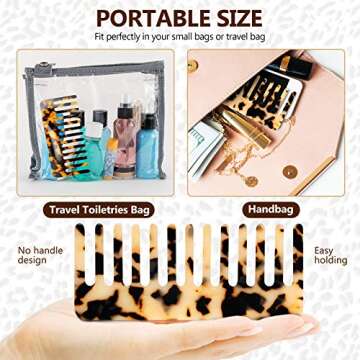 Patelai Wide Tooth Detangling Comb for Curly Hair