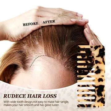 Patelai Wide Tooth Detangling Comb for Curly Hair