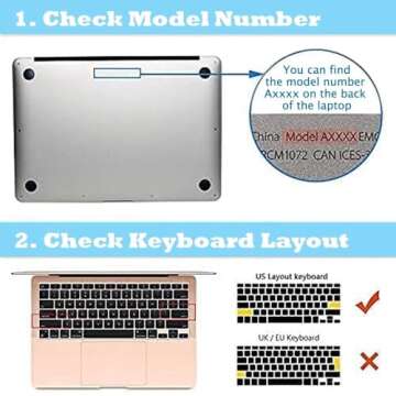 iNOTOGG Compatible with MacBook Air 15 Inch Case 2023 2024 Release M3 A3114 M2 A2941 with Touch ID, ...