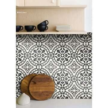 Bleucoin Grey Peel and Stick Tile Stickers for Renters
