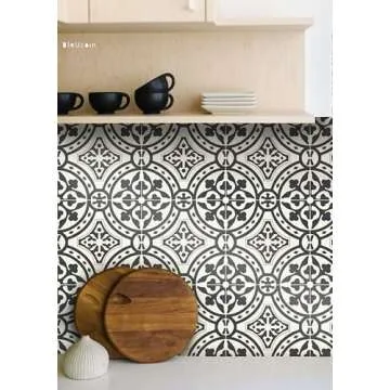 Bleucoin Grey Peel and Stick Tile Stickers for Renters