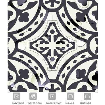 Bleucoin Grey Peel and Stick Tile Stickers for Renters