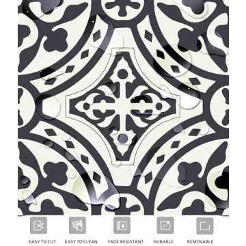 Bleucoin Grey Peel and Stick Tile Stickers for Renters