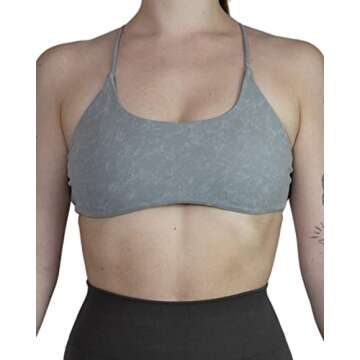 AUROLA Earth Workout Sports Bras Women Athletic Removable Padded Backless Strappy Criss Cross Light Support Gym Fitness Yoga Crop Bra