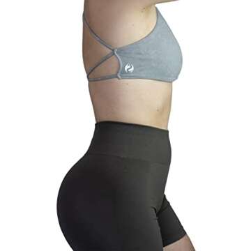 AUROLA Earth Workout Sports Bras Women Athletic Removable Padded Backless Strappy Criss Cross Light Support Gym Fitness Yoga Crop Bra