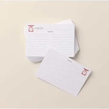 Elegant Pink Recipe Tin with 25 Recipe Cards for Kitchen