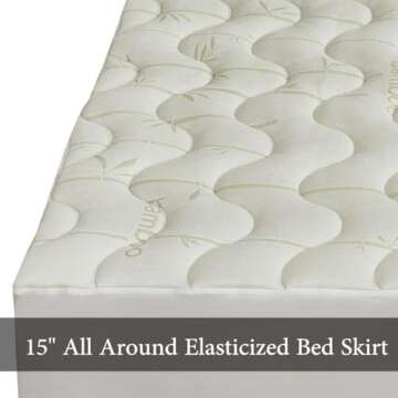 Royal Hotel Waterproof Bamboo Blend Fitted Mattress Pad