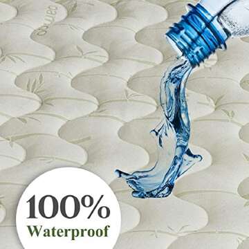 Royal Hotel Waterproof Bamboo Blend Fitted Mattress Pad