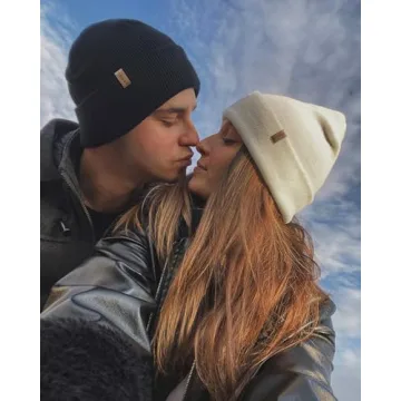 FURTALK Unisex Cuffed Knitted Beanie for Winter Warmth