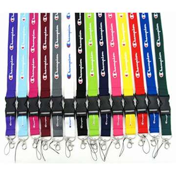 Champion Lanyard (3 Pack) with Quick Release Buckle Neck Lanyard for Keys Keychains ID Badge Holder Phones Bags Accessories