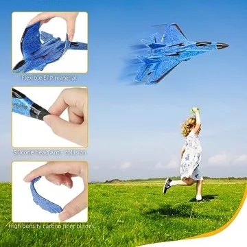 IKemiter RC Plane - Fun Flying Toy with LED Lights