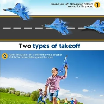 IKemiter RC Plane - Fun Flying Toy with LED Lights