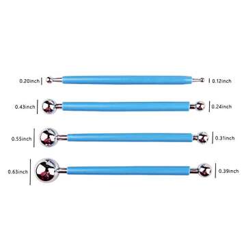 4pcs Fondant Cake Pan Flower Decorating Clay Flower Sugar Craft Ball Model DIY Tool