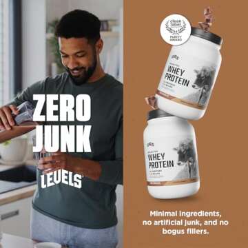 Levels Grass Fed Whey Protein Powder, No Artificials, 24G of Protein, Pure Chocolate, 2LB
