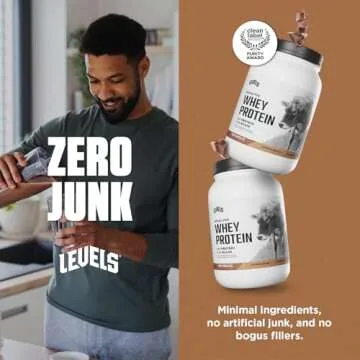 Levels Grass Fed Whey Protein Powder, No Artificials, 24G of Protein, Pure Chocolate, 2LB