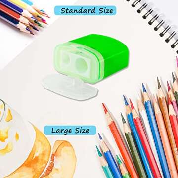 Dual Hole Pencil Sharpener - 24 Pieces Pencil Sharpeners Manual with Lid for School Home Office,Angel Tree Compact Handheld Pencil Sharpener Assortment in Bulk