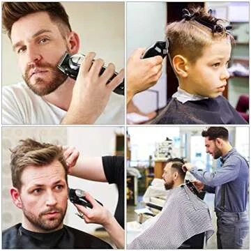Cordless Hair Clippers for Men - Professional Hair Clipper Cutting Kit Beard Trimmer with Speed Adjustable Haircut Grooming Kit, Rechargeable Hair Cut Machine with Guide Combs for Home Barber Salon