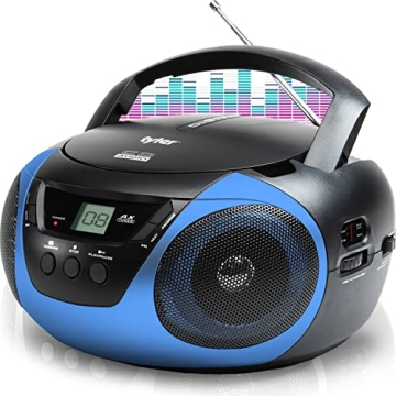 Tyler Portable Boombox CD Player AM/FM Radio Combo for Home and Outdoor Use