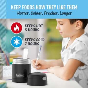 THERMOS FUNTAINER Insulated Food Jar for Kids 10 Ounce