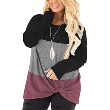 Soft Plus Size Long Sleeve Pullover Sweatshirts for Women