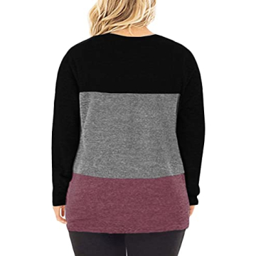 Soft Plus Size Fall Tops for Women - Long Sleeve Sweatshirts