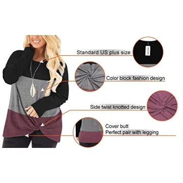Soft Plus Size Fall Tops for Women - Long Sleeve Sweatshirts