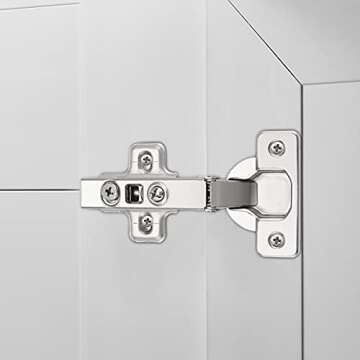 Probrico CHR093 105 Degree Soft Closing European Full Overlay Concealed Hinge with Mounting Plate,1 Pair