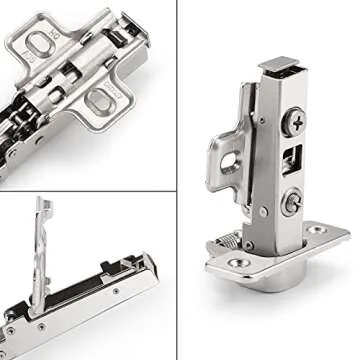 Probrico CHR093 105 Degree Soft Closing European Full Overlay Concealed Hinge with Mounting Plate,1 Pair