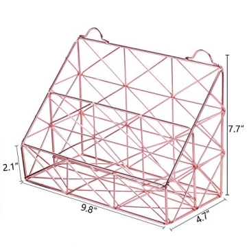 Elegant Rose Gold Mail Organizer for Stylish Spaces