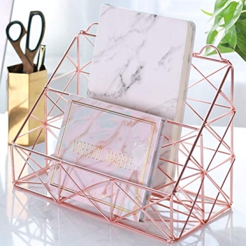 Elegant Rose Gold Mail Organizer for Stylish Spaces
