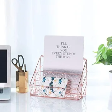 Elegant Rose Gold Mail Organizer for Stylish Spaces