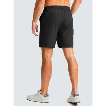 G Gradual Men's Casual Shorts 7" Lightweight Golf Shorts for Men Stretch with 3 Pockets Quick Dry Br...