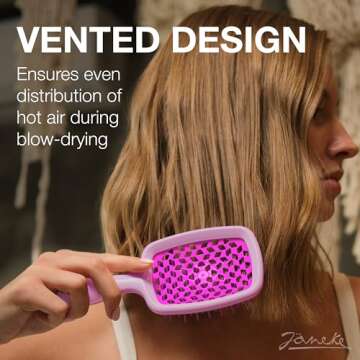 Janeke Superbrush Detangling Brush - Perfect for All Hair Types