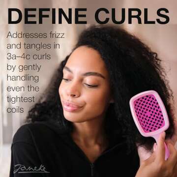 Janeke Superbrush Detangling Brush for Effortless Styling