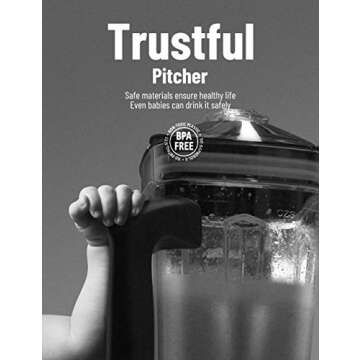 WantJoin Professional Blender, Countertop Blender,Blender for kitchen Max 1800W High Power Home and ...