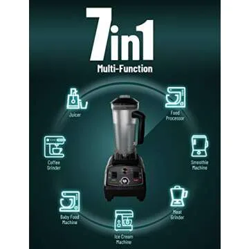 WantJoin Professional Blender, Countertop Blender,Blender for kitchen Max 1800W High Power Home and Commercial Blender with Timer, Smoothie Maker 2200ml for Crushing Ice, Frozen Dessert, Soup,fish