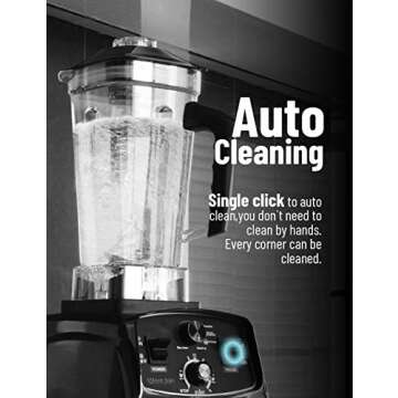 WantJoin Professional Blender, Countertop Blender,Blender for kitchen Max 1800W High Power Home and Commercial Blender with Timer, Smoothie Maker 2200ml for Crushing Ice, Frozen Dessert, Soup,fish