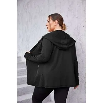 Lightweight Plus Size Women’s Thumb Hole Hoodie Jacket