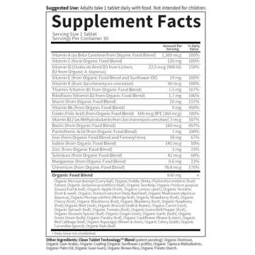 Garden of Life Organics Prenatal Vitamin: Folate for Energy & Healthy Fetal Development, Non-constipating Iron, Vitamin C, B6, B12, D3 – Organic, Non-GMO, Gluten-Free, Vegan, 30 Day Supply