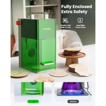 xTool F1 2-in-1 Dual Laser Engraver, Lightning Speed Portable Laser Engraving Machine, Ultra HD Fiber Laser Engraver for Jewelry, Metal, Wood, Leather