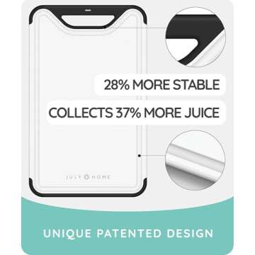 𝐏𝐫𝐞𝐦𝐢𝐮𝐦 𝐓𝐡𝐢𝐜𝐤 Cutting Boards for Kitchen, Plastic Cutting Board Set of 3, Dishwasher Safe Cutting Boards w/Juice Grooves for Meat, Veggies, Easy Grip Handle, Easy Grip Handle