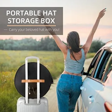 Portable Felt Hat Storage Box for Travel & Organization