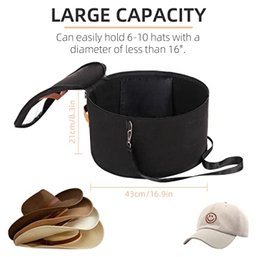 Portable Felt Hat Storage Box for Travel & Organization