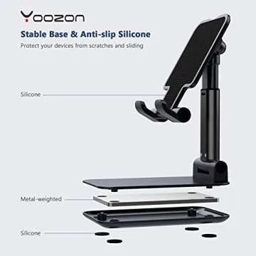 Yoozon Adjustable Phone Stand - Foldable & Portable
